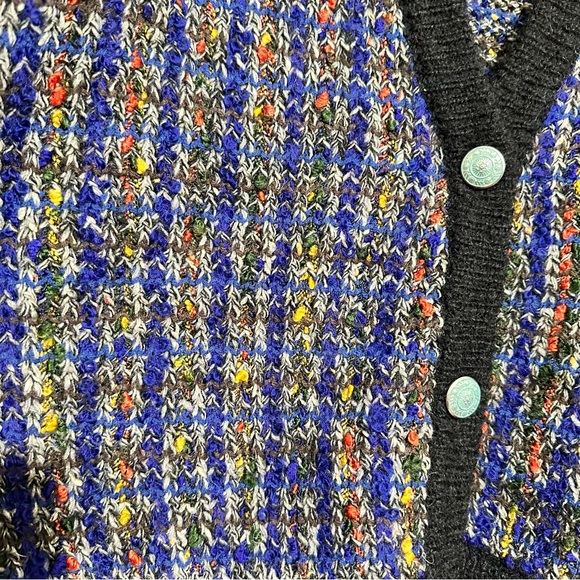 Falcon Italian Design Cropped Grandpa Sweater Size Large - Picture 5 of 6